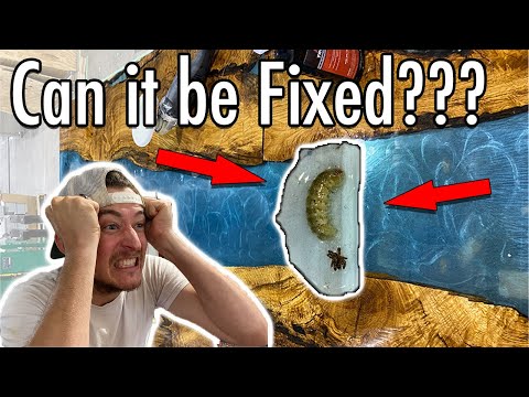 Видео: Как исправить дефект на столешнице из эпоксидной смолы