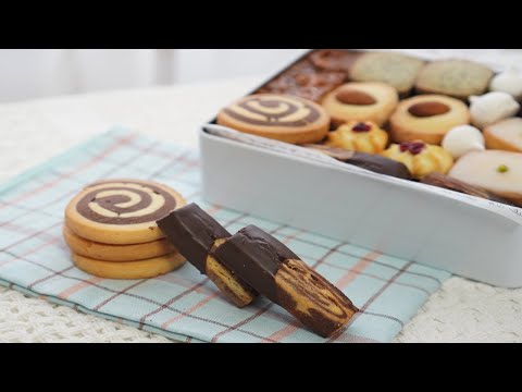 Видео: Корейское десертное кафе :: как приготовить ванильное и шоколадное печенье и рецепты