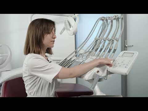 Видео: Стоматологическая установка Med-Mos CQ-217 с верхней подачей