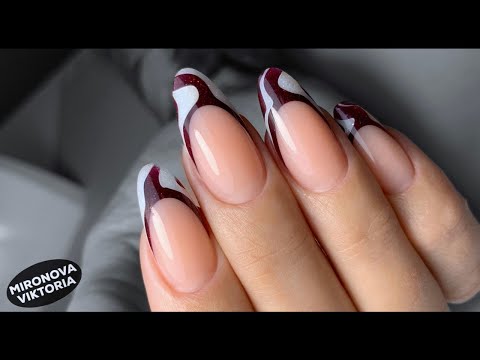 Видео: Необычный Французский маникюр 💅  Выкладной декоративный френч.  Миронова Виктория.