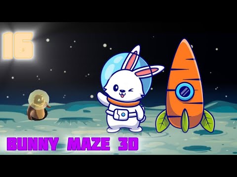 Видео: Кролик Морквяш улетает в космос и продолжает собирать морковки.16 - Bunny maze 3d