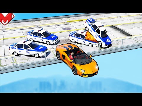 Видео: Сумасшедшая погоня за ламборгини! Полицейская погоня в GTA 5 Online