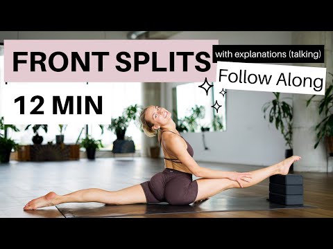 Видео: 12-минутный продольный шпагат для всех уровней подготовки — с комментариями (обсуждениями) — быст...