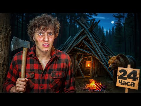 Видео: Выживаю в Лесу 24 Часа
