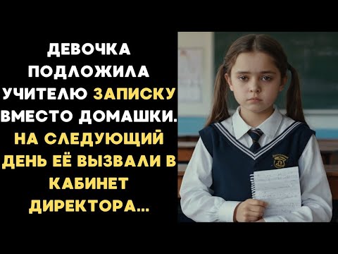 Видео: Девочка подложила учителю записку вместо домашки. На следующий день её вызвали в кабинет директора..