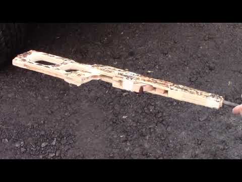 Видео: Краш тест приклада на СКС тип Винторез TUNDRA вес 3 т.  давит приклад