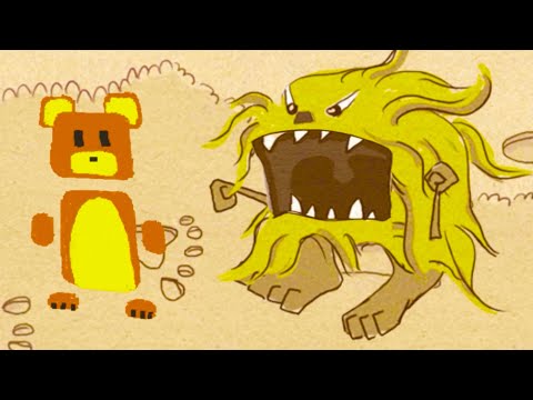 Видео: Нарисованный Супер Беар Адвенчер vs Монстра #2 Стикмены Draw a Stickman EPIC на Пурумчата