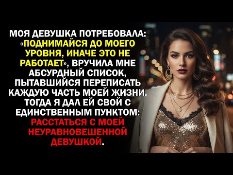 Видео: Моя девушка потребовала: «Поднимайся до моего уровня, иначе это не работает», вручила мне...