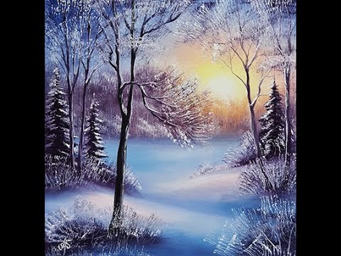 Видео: Мастер-класс картина "Веселое зимнее утро"