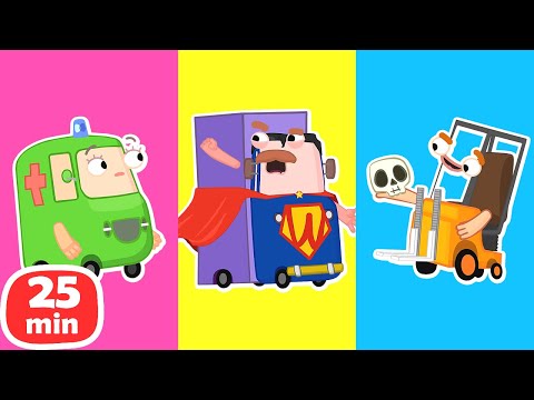 Видео: Папа Вилзи — супергерой в школе! 🦸🏻‍♂️🚗 Мультики для детей про машинки и весёлые приключения