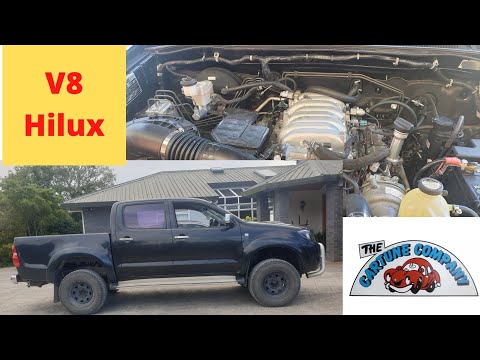 Видео: Обзор KUN26 Hilux 3uz Swap. Турбодизель 1KD и переделка двигателя V8 3uz-fe от CartuneNZ