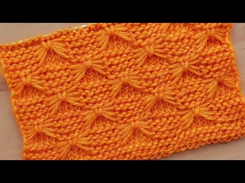 Видео: Рельефный👍 узор спицами "Бабочки " для детской кофточки, свитера, пледа , туники.