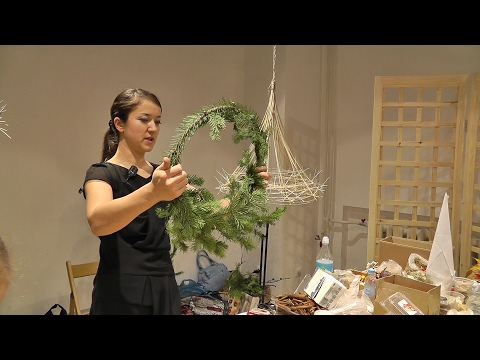 Видео: Новогодние идеи. Часть 3 из 5: Венок из хвои