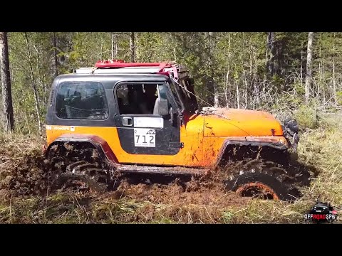 Видео: Вадим на соревнованиях волчья петля) Jeep wrangler yj 42" portal axels laplander