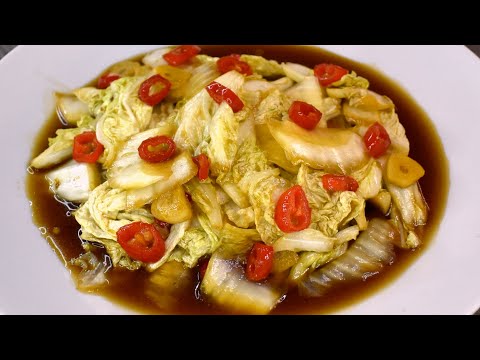 Видео: Острая и хрустящая жареная пекинская капуста (Китай)