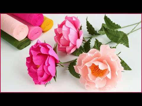 Видео: 🌸 Цветы из гофрированной бумаги 🌺 Как сделать красивые цветы из бумаги
