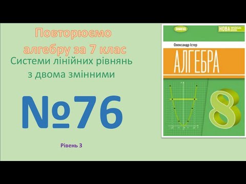 Видео: Істер Вправа 76. Алгебра 8 НУШ-2025
