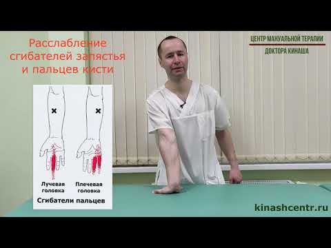 Видео: Расслабление сгибателей запястья и пальцев кисти. Боль в руке, кисти. Синдром карпального канала.