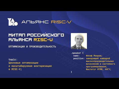 Видео: Оптимизация большого проекта для использования векторных расширений RISC-V на примере CatBoost