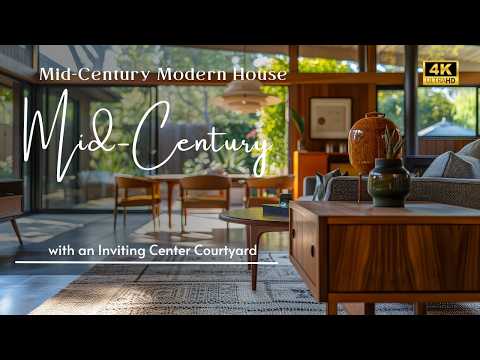 Видео: Проектирование изысканного дома в стиле модерн середины века с уютным внутренним двориком для отдыха