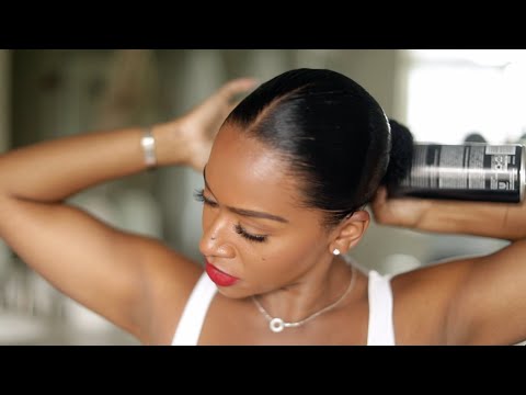 Видео: Быстрый и гладкий низкий пучок на вьющихся волосах | Простая укладка на каждый день | MahoganyCurls