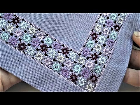 Видео: Мережка Квадратики /Hand embroidery/