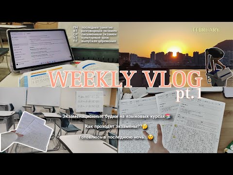 Видео: WEEKLY VLOG Pt.1 / Языковые курсы / Экзамен и не только