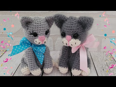 Видео: 😺ПУШИСТЫЙ КОТЁНОК ВЯЗАНЫЙ КРЮЧКОМ😻 КОТ КРЮЧКОМ 😺crochet cat