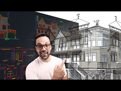 Видео: Импорт планов и фасадов САПР в SketchUp РУКОВОДСТВО
