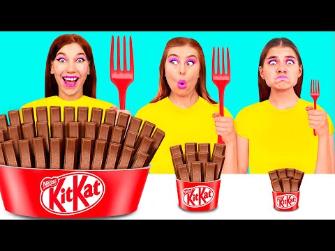 Видео: Большая, Средняя или Маленькая Тарелка Челлендж | Потрясающие Кухонные Лайфхаки GoFun Challenge