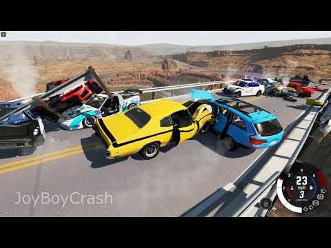 Видео: BeamNG Drive аварии на мосту (Часть 3) | CrashJoyBoy