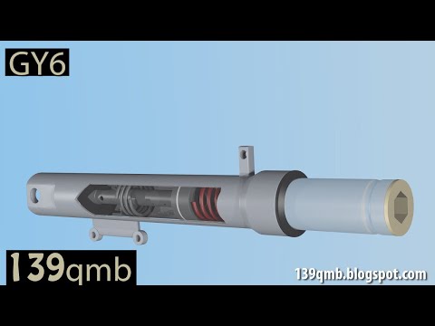 Видео: Как работает передняя вилка скутера | Анимация