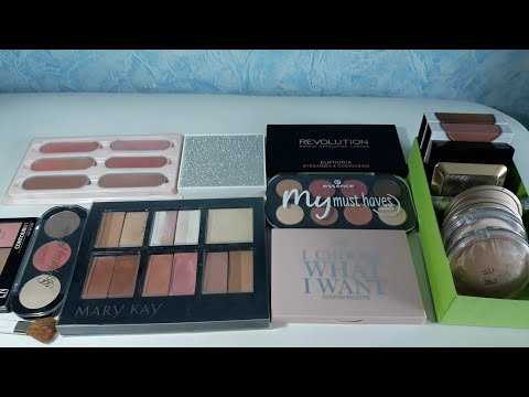 Видео: #коллекциякосметики #румяна   Румяна(2-я часть),бронзеры,хайлайтеры.