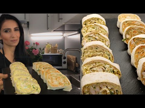 Видео: Շքեղ և իդեալական հյուրասիրություն տոնական օրերին! Լավաշով ռուլետների երկու տարբերակ #рулетславашом