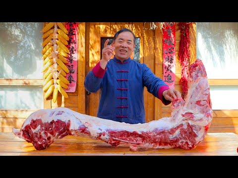 Видео: Целый позвоночник ягненка от шеи до хвоста, тушеный в огромной кастрюле! Один из моих любимых!