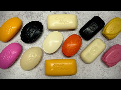 Видео: ASMR soap / Dry soap cutting 🤍🖤🧡🩷/ Резка сухого мыла