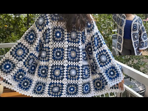 Видео: Так легко! Такой популярный! Как связать кардиган с мотивом крючком? #вязание крючком #поделки