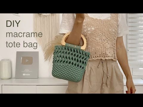 Видео: DIY | How to make a macrame mini tote bag (easy for beginners) | Как сделать мини-сумку-тоут