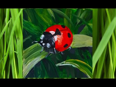 Видео: РИСУЕМ ЛЕТО. Божья коровка рисунок пошагово. Ladybug art
