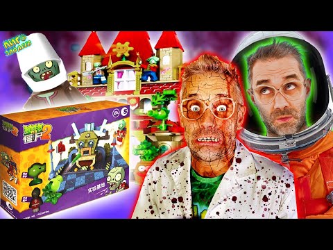 Видео: ЛЕГО ЗОМБИ ПРОТИВ РАСТЕНИЙ И ДОКТОР ЗЛЮ: ЗАМОК И КОСМОС В LEGO PLANTS VS ZOMBIES!