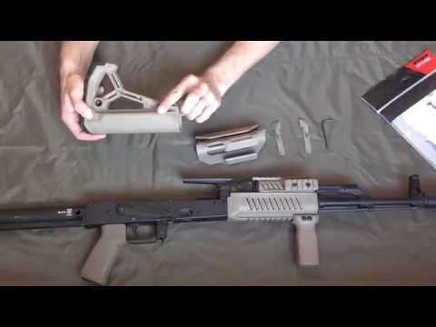 Видео: Тюнінг АК: Заміна приклада АКМ на Buttstock Fab Defense GL-CORE CP + buffer tube MolotGun