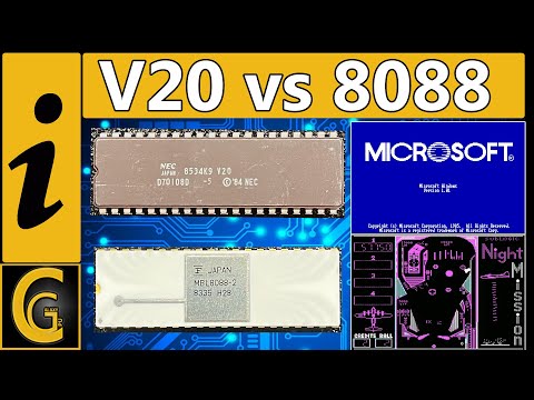 Видео: Тест процессора NEC V20 D70108D против 8088 + загрузка Windows 1.01