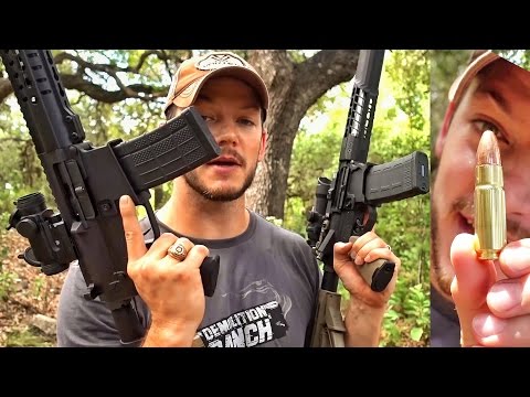 Видео: Гигантский патрон .458 SOCOM в AR-15 | Разрушительное ранчо | Перевод Zёбры