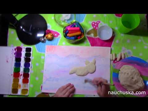 Видео: #Лепка из #теста с #ребенком #Тестопластика #Лепные #картины #изо #изодеятельность #рисование