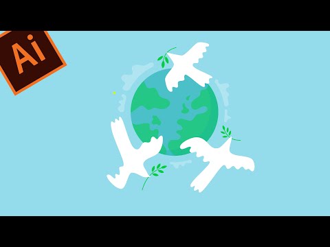 Видео: Открытка «Миру мир». Adobe Illustrator