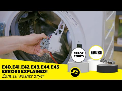 Видео: Код ошибки E40, E41, E42, E43, E44, E45 на стирально-сушильной машине Zanussi — как исправить
