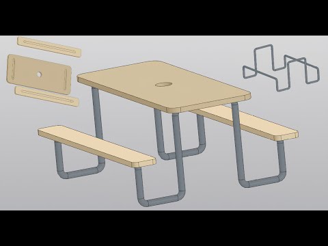 Видео: Как создать дачный стол в 3д в КОМПАС 3D Трехмерный каркас Ломаная Локальная деталь