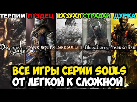 Видео: ВСЕ ИГРЫ СЕРИИ SOULS ОТ САМОЙ ЛЕГКОЙ К СЛОЖНОЙ [Краткая Аналитика]