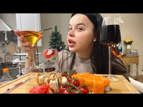 Видео: Мукбанг - 🍣 Суши 🍱 Роллы Виски 🥃