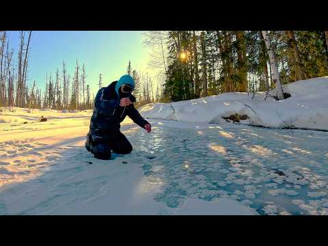 Видео: Пришлось долбить огромную прорубь чтобы вытащить этого монстра! Зимняя рыбалка на Келлоге/Часть 3